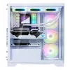 XPG Invader X BTF κουτί υπολογιστή Midi Tower, ATX/Micro-ATX/Mini-ITX, διαφανές πλαϊνό πάνελ, 5 ανεμιστήρες ARGB 120 mm, USB-C, χωρίς τροφοδοτικό, λευκό