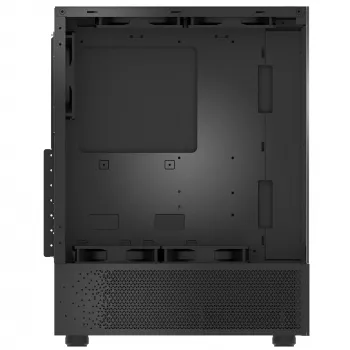 XPG Invader X Mini κουτί υπολογιστή Midi Tower, ATX/Micro-ATX/Mini-ITX, ψημένο γυαλί, 5 ανεμιστήρες ARGB 120 mm, USB-C, χωρίς τροφοδοτικό, μαύρο