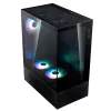 XPG Invader X Mini κουτί υπολογιστή Midi Tower, ATX/Micro-ATX/Mini-ITX, ψημένο γυαλί, 5 ανεμιστήρες ARGB 120 mm, USB-C, χωρίς τροφοδοτικό, μαύρο