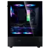 XPG Invader X Mini κουτί υπολογιστή Midi Tower, ATX/Micro-ATX/Mini-ITX, ψημένο γυαλί, 5 ανεμιστήρες ARGB 120 mm, USB-C, χωρίς τροφοδοτικό, μαύρο