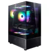 XPG Invader X Mini κουτί υπολογιστή Midi Tower, ATX/Micro-ATX/Mini-ITX, ψημένο γυαλί, 5 ανεμιστήρες ARGB 120 mm, USB-C, χωρίς τροφοδοτικό, μαύρο