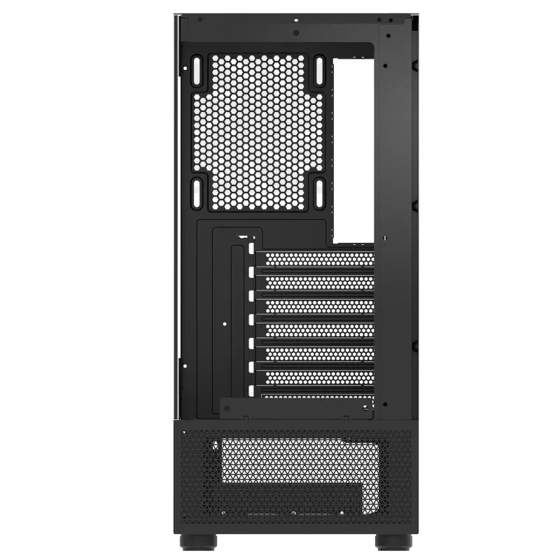 XPG Invader X Mini κουτί υπολογιστή Midi Tower, ATX/Micro-ATX/Mini-ITX, ψημένο γυαλί, 5 ανεμιστήρες ARGB 120 mm, USB-C, χωρίς τροφοδοτικό, μαύρο