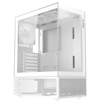 XPG Invader X Mini κουτί υπολογιστή Midi Tower, ATX/Micro-ATX/Mini-ITX, γυάλινα πάνελ, 5 ανεμιστήρες ARGB 120 mm, USB-C, χωρίς τροφοδοτικό, λευκό