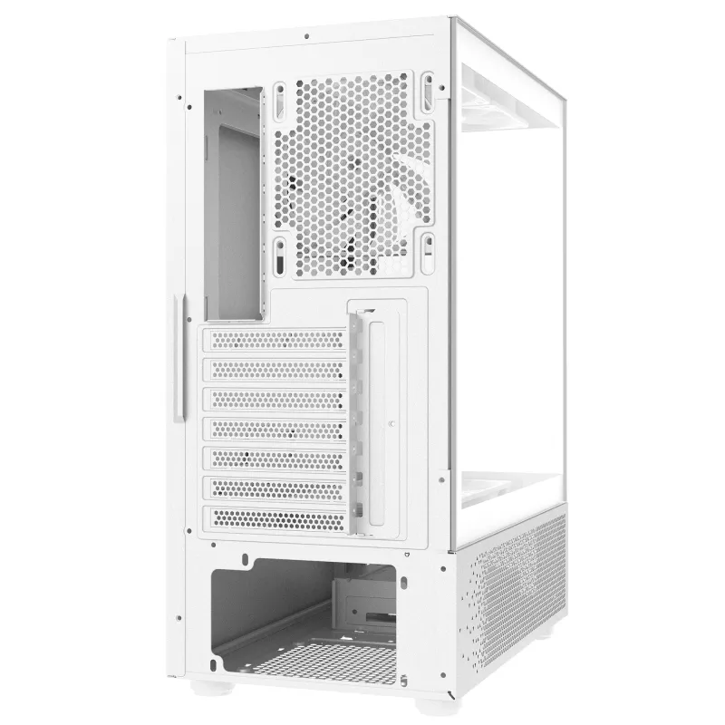 XPG Invader X Mini κουτί υπολογιστή Midi Tower, ATX/Micro-ATX/Mini-ITX, γυάλινα πάνελ, 5 ανεμιστήρες ARGB 120 mm, USB-C, χωρίς τροφοδοτικό, λευκό
