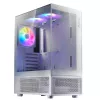 XPG Invader X Mini κουτί υπολογιστή Midi Tower, ATX/Micro-ATX/Mini-ITX, γυάλινα πάνελ, 5 ανεμιστήρες ARGB 120 mm, USB-C, χωρίς τροφοδοτικό, λευκό