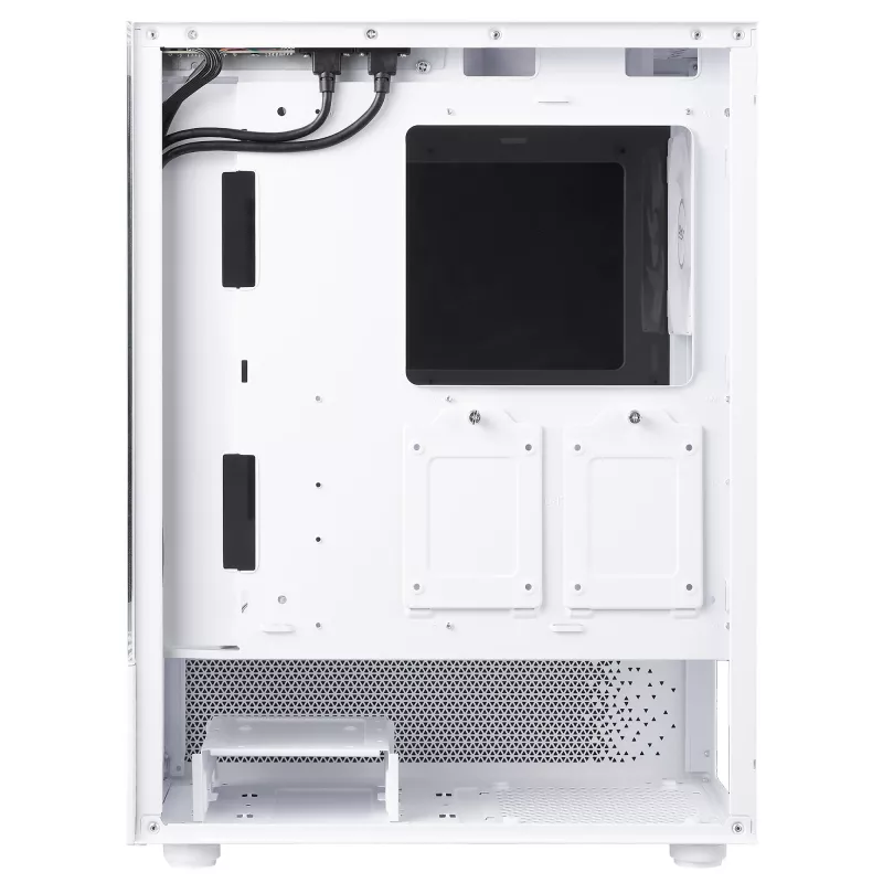 XPG Invader X Mini κουτί υπολογιστή Midi Tower, ATX/Micro-ATX/Mini-ITX, γυάλινα πάνελ, 5 ανεμιστήρες ARGB 120 mm, USB-C, χωρίς τροφοδοτικό, λευκό