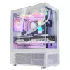 XPG Invader X Mini κουτί υπολογιστή Midi Tower, ATX/Micro-ATX/Mini-ITX, γυάλινα πάνελ, 5 ανεμιστήρες ARGB 120 mm, USB-C, χωρίς τροφοδοτικό, λευκό