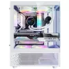 XPG Invader X Mini κουτί υπολογιστή Midi Tower, ATX/Micro-ATX/Mini-ITX, γυάλινα πάνελ, 5 ανεμιστήρες ARGB 120 mm, USB-C, χωρίς τροφοδοτικό, λευκό