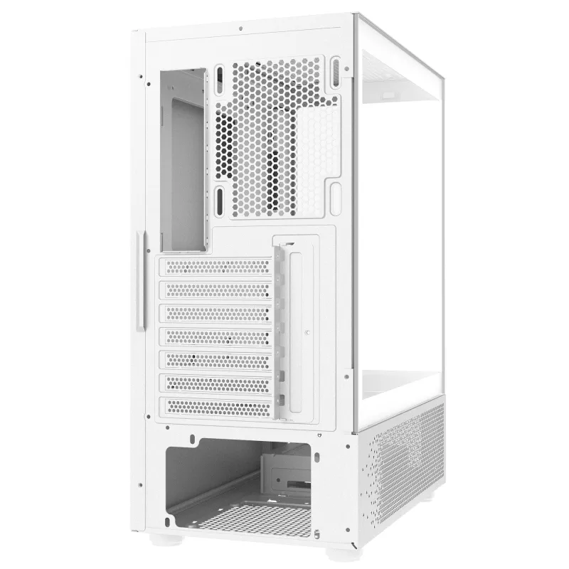 XPG Invader X Mini κουτί υπολογιστή Midi Tower, ATX/Micro-ATX/Mini-ITX, γυάλινα πάνελ, 5 ανεμιστήρες ARGB 120 mm, USB-C, χωρίς τροφοδοτικό, λευκό