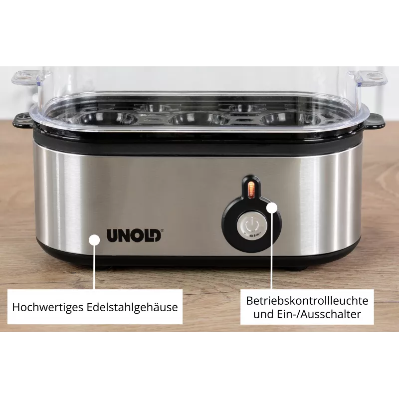 Unold 38610 Βραστήρας αυγών 3 αυγά 210 W Ανοξείδωτο ατσάλι