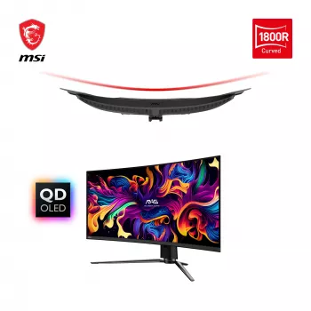 MSI MAG 341CQPDE QD-OLED Οθόνη υπολογιστή 86,4 cm (34 ίντσες) 3440 x 1440 Pixel UltraWide Quad HD Μαύρο