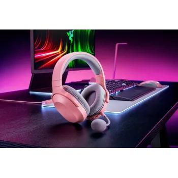RAZER Headset Barracuda X - Stereo - Ενσύρματο & Ασύρματο - USB-C - Quartz Pink