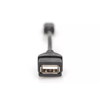 DIGITUS καλώδιο προσαρμογέα USB 2.0, OTG, Type Mini-B - A αρσενικό/θηλυκό, 20cm, συμβατό με USB 2.0, μαύρο