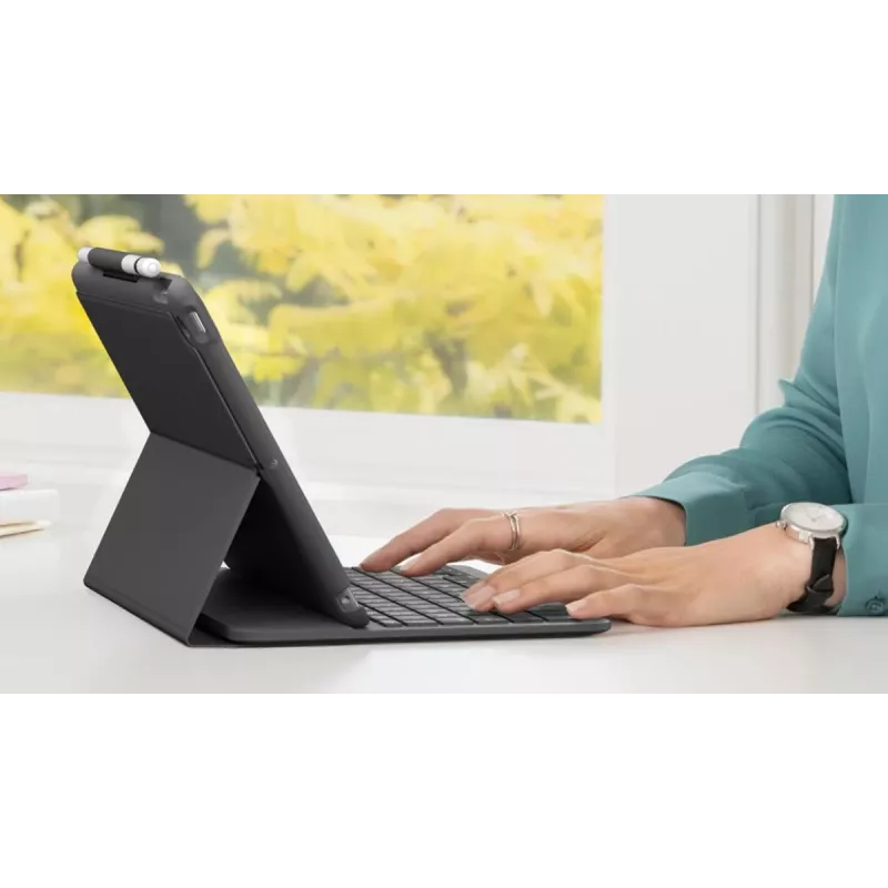 LOGITECH Slim Folio για iPad 7η γενιά Graphite Qwertz γερμανικό