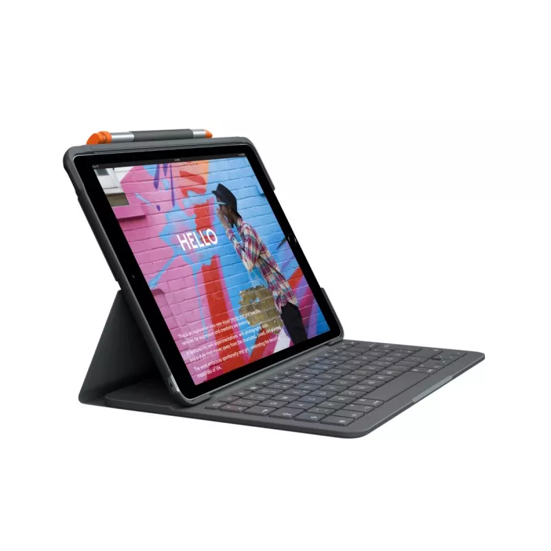 LOGITECH Slim Folio για iPad 7η γενιά Graphite Qwertz γερμανικό