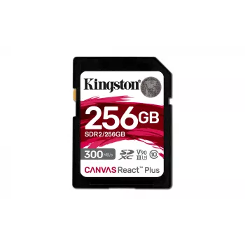 Kingston Technology 256 GB Canvas React Plus SDXC UHS-II 300R/260W U3 V90 για Full HD/4K/8K