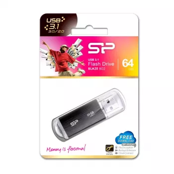 SILICON POWER USB Stick - 64GB Silicon Power USB3.2 B02 μαύρο