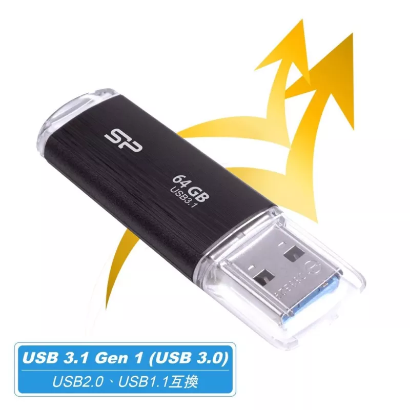SILICON POWER USB Stick - 64GB Silicon Power USB3.2 B02 μαύρο