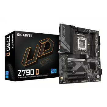 GIGABYTE Z790 D Μητρική - Υποστηρίζει επεξεργαστές Intel Core 14ης γενιάς, 12+1+1 φάσεις Digital VRM, έως 7600 MHz DDR5 (OC), 3x PCIe 4.0 M.2, 2,5 GbE LAN, USB 3.2 Gen 2