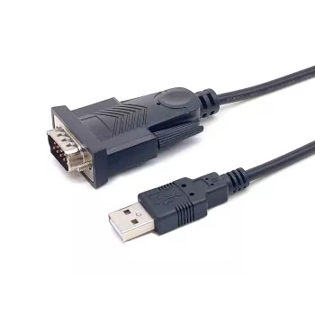 Equip Καλώδιο USB-A σε Σειριακό (DB9), M/M 1,5m, Μαύρο, 1,5 m, USB Type-A, DB-9, αρσενικό, αρσενικό