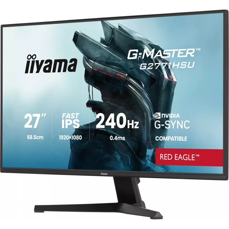 Monitor IIYAMA G2771HSU-B1 27 ίντσες Fast IPS Full HD 1920x1080 240Hz HDR10 FreeSync G-SYNC Συμβατό