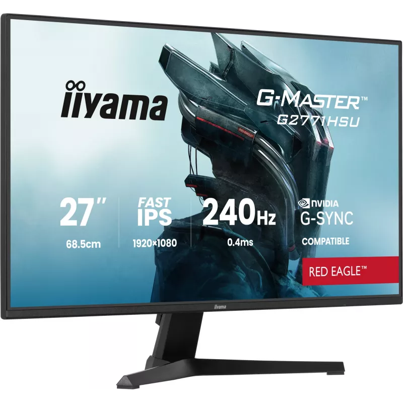 Monitor IIYAMA G2771HSU-B1 27 ίντσες Fast IPS Full HD 1920x1080 240Hz HDR10 FreeSync G-SYNC Συμβατό