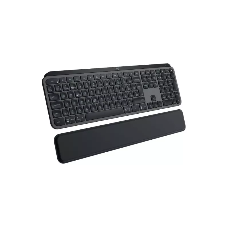 LOGITECH Mx Keys S Πληκτρολόγιο με Στήριγμα Καρπού Graphite QWERTZ Ελβετική Διάταξη