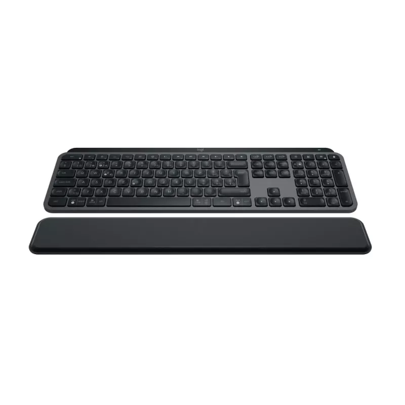 LOGITECH Mx Keys S Πληκτρολόγιο με Στήριγμα Καρπού Graphite QWERTZ Ελβετική Διάταξη