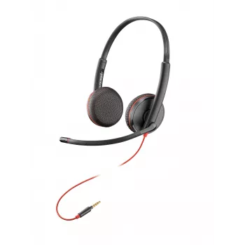 HP Poly Blackwire C3225 Top, Ενσύρματο, Γραφείο/Callcenter, 87 g, Headset, Μαύρο