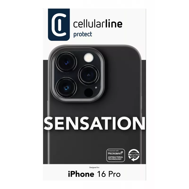 Cellularline Sensation - Θήκη σιλικόνης soft-touch για iPhone 16 Pro