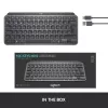 LOGITECH MX Keys Mini Φωτιζόμενο Πληκτρολόγιο - Ασύρματο Bluetooth - Graphite - Azerty Γαλλικό