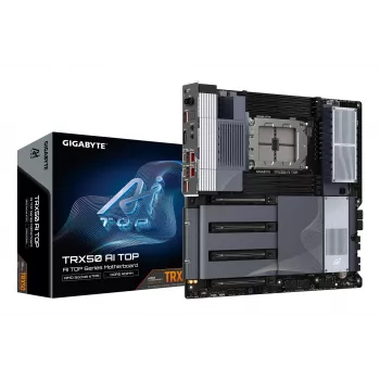 Μητρική GIGABYTE TRX50 AI TOP-2B - Επεξεργαστές AMD Ryzen Threadripper PRO 7000, 16+8+4 Φάσεις Ψηφιακό VRM, έως 5200 MHz DDR5, 4xPCIe 5.0 M.2, Wi-Fi 7, 10 GbE LAN, USB 4
