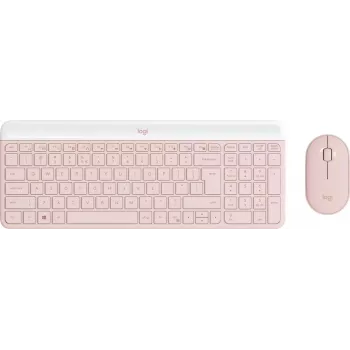 LOGITECH Slim Ασύρματο Πληκτρολόγιο και Ποντίκι Σετ Mk470 - Rose Qwerty Us/int'l