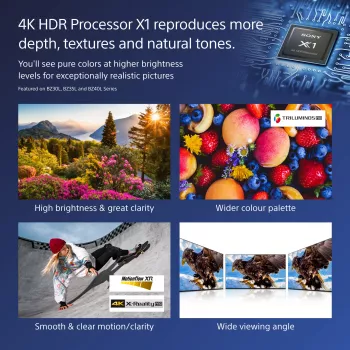 Sony FW-75BZ40L BRAVIA Professional οθόνη ψηφιακής σήμανσης, 190,5 cm (75 ίντσες) LCD, 4K Ultra HD 3840 x 2160, 700 cd/m², Wi-Fi, Android, 24/7, μαύρη