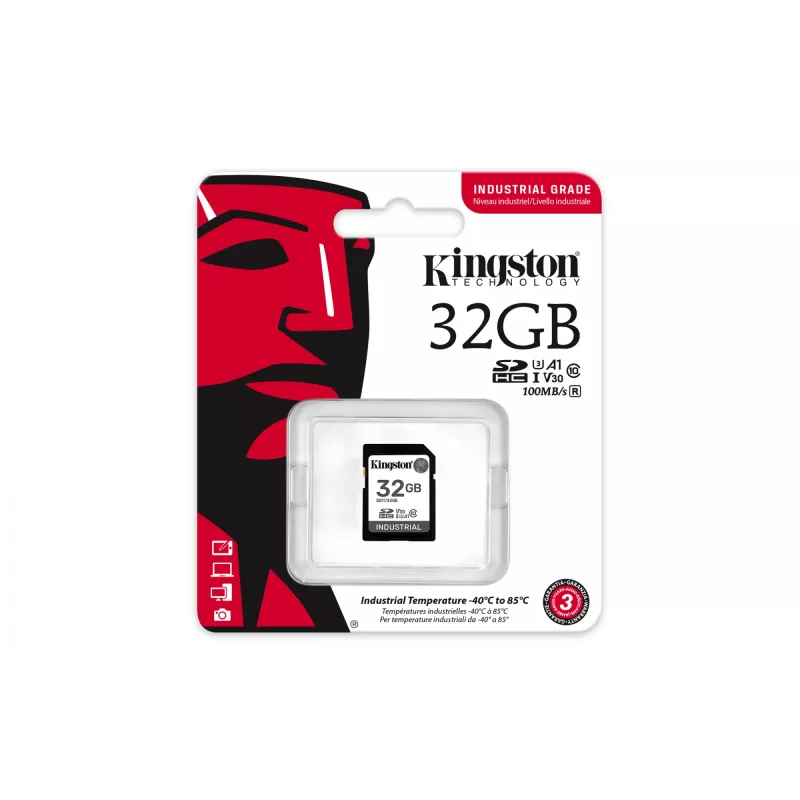 Μνήμη Flash Kingston Technology 32GB SDHC UHS-I Industrial pSLC