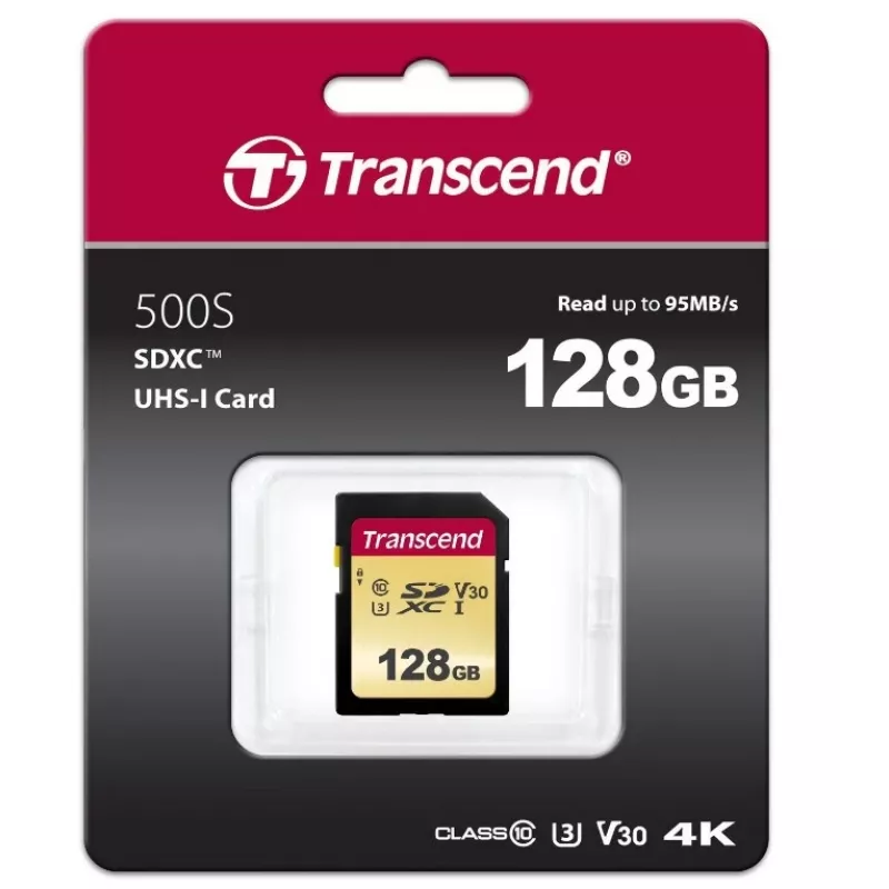 Μνήμη Flash Transcend 128 GB SDXC UHS-I 500S