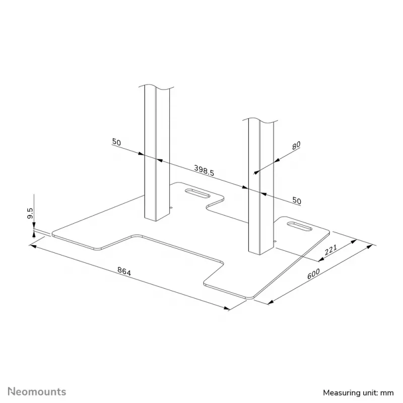 Neomounts AFP-875BL βάση δαπέδου - βιδωτή