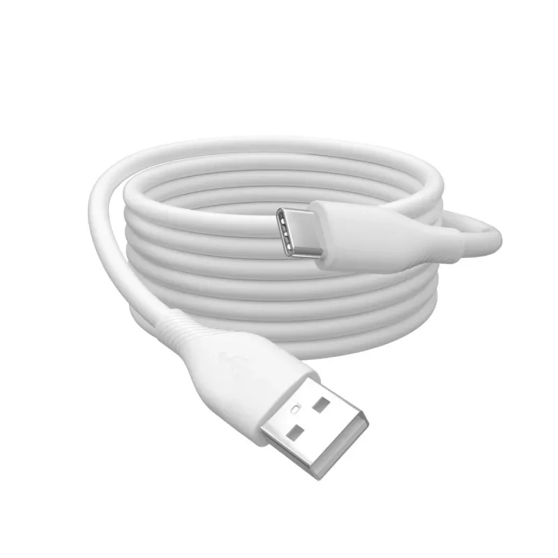 Καλώδιο φόρτισης σιλικόνης DIGITUS USB-C USB-A - USB-C USB 2.0 60W - 2m λευκό