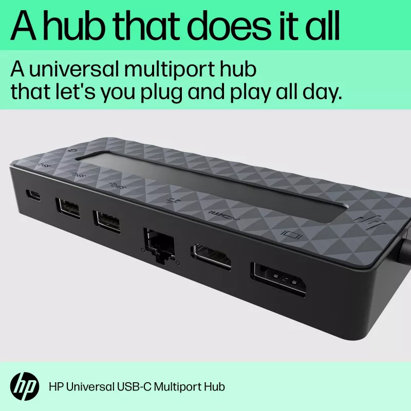 HP Universal USB-C Multiport Hub USB 3.2 Gen 1 Type-C μαύρο