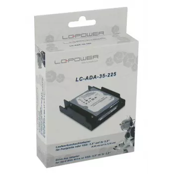 LC-POWER προσαρμογέας σκληρού δίσκου 2x 2,5 ίντσες σε 3,5 ίντσες, μαύρο - Lc-d-35-225,
