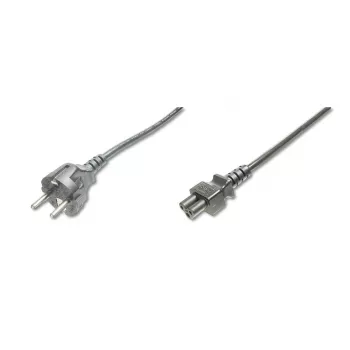 DIGITUS Καλώδιο τροφοδοσίας, CEE 7/7 (Type-F) - C5 M/F, 75 cm H05VV-F3G 0,75 mm² μαύρο