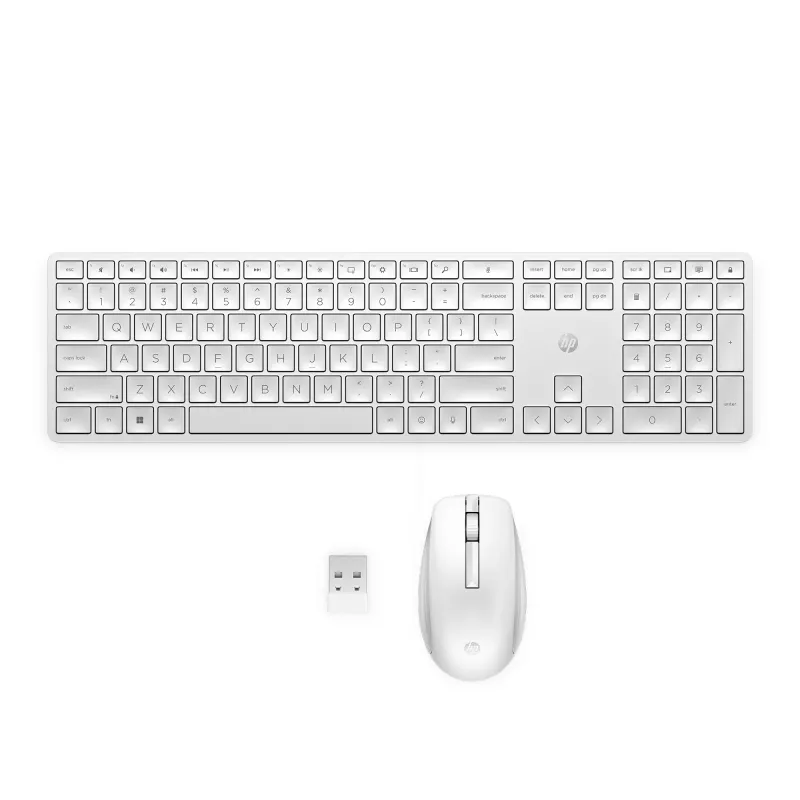 Ασύρματο σετ πληκτρολογίου και ποντικιού HP 655 πλήρους μεγέθους λευκό