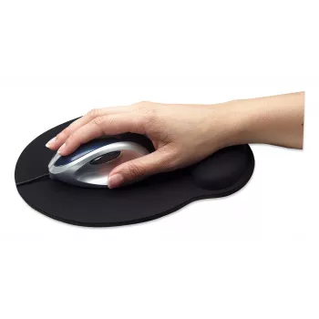 Manhattan Υποστήριγμα καρπού με gel και mousepad, μαύρο, 241 × 203 × 40 mm, αντιολισθητική βάση, εφ' όρου ζωής εγγύηση, συσκευασία λιανικής