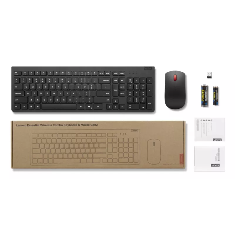 Lenovo 4X31R64491 Πληκτρολόγιο Ποντίκι με Office RF Wireless Μαύρο