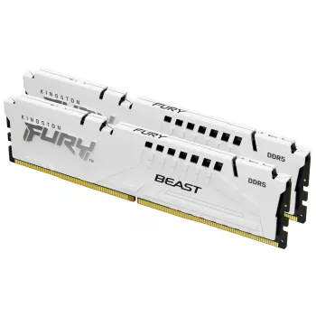 Kingston Technology FURY Beast 64GB 6400MT/s DDR5 CL32 DIMM (Kit 2 τεμ.) λευκό EXPO
