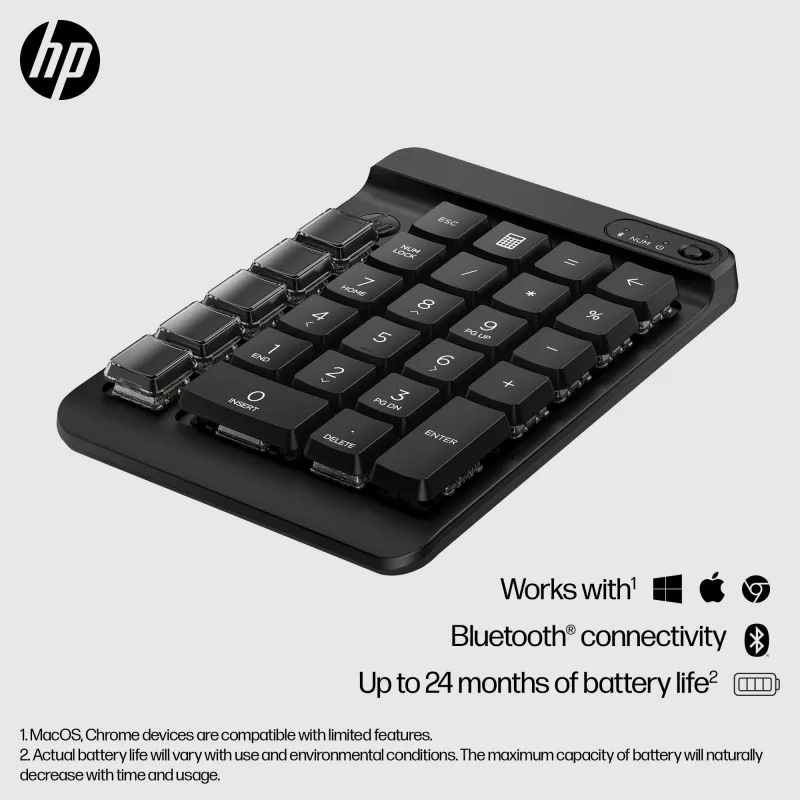 HP 435 Προγραμματιζόμενο Ασύρματο Πληκτρολόγιο, Bluetooth, Μαύρο