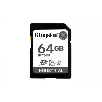 Kingston Technology 64 GB SDXC Βιομηχανική Μνήμη Flash UHS-I pSLC
