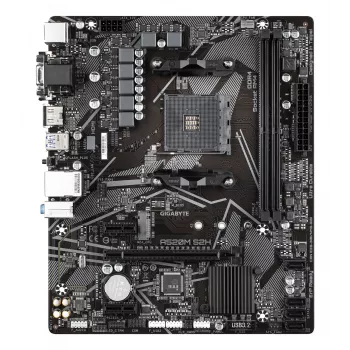 GIGABYTE A520M S2H Μητρική - Υποστηρίζει AMD Ryzen 5000 Σειρά AM4 CPUs, 4+3 Φάσεις Pure Digital VRM, έως 5100MHz DDR4 (OC), PCIe 3.0 x4 M.2, GbE LAN, USB 3.2 Gen 1