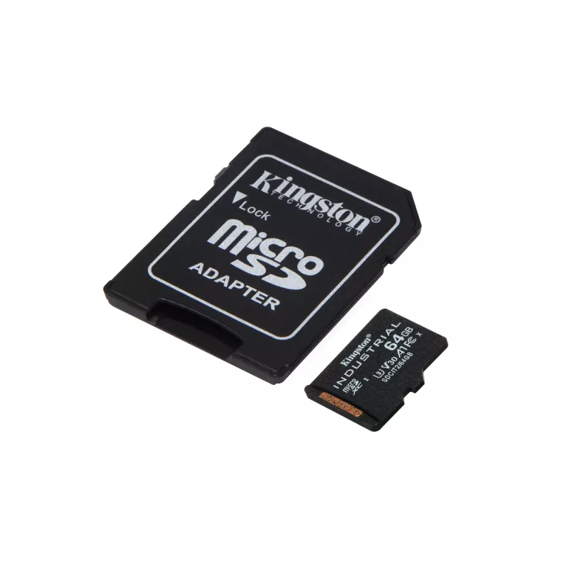 Kingston Technology 64 GB microSDXC Industrial C10 A1 pSLC Κάρτα + SD-Adapter