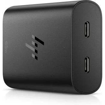 HP 600Q7AA φορτιστής laptop GaN USB-C 65 W, 2 × USB-C, 20 V, μαύρος